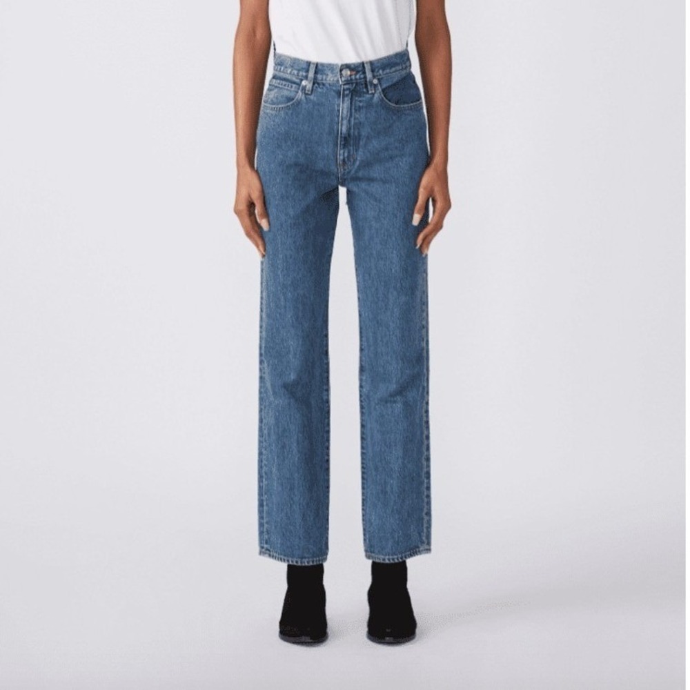 SLVRLAKE London Jeans 28 Born to Run High Rise Straight Leg Premium Denim USA - Picture 12 of 14